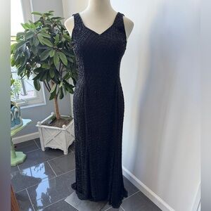 Sean Collection Black Beaded Maxi Dress - Vintage